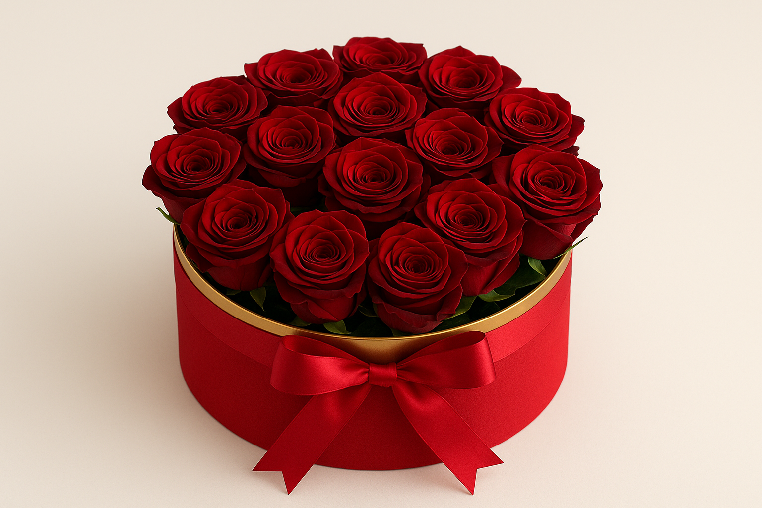 Luxury Red Rose Box with Clear Lid - Premium Preserved Roses Gift Dubai UAE
